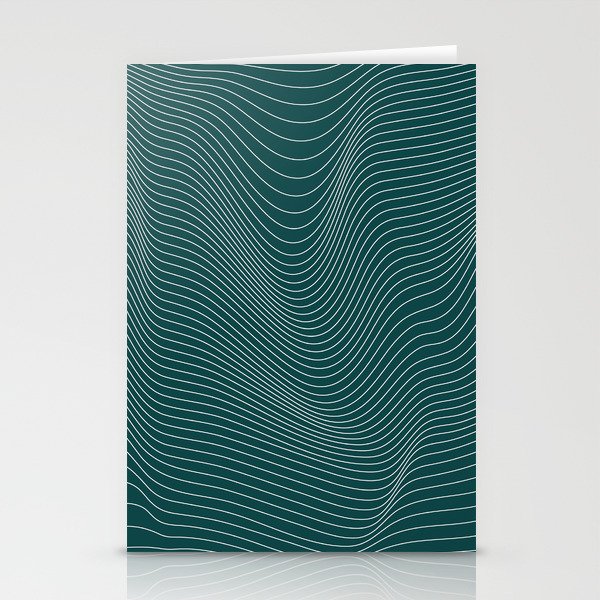 heat waves - green Stationery Cards