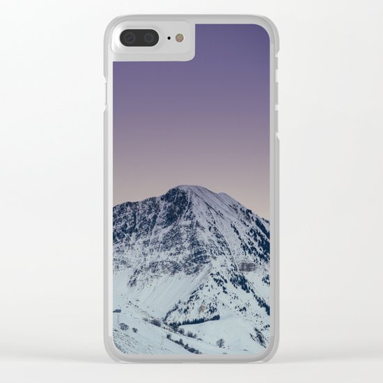 purple skies Clear iPhone Case
