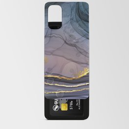 Abstract Landscape blue purple in Digital Alcohol Inks II Android Card Case