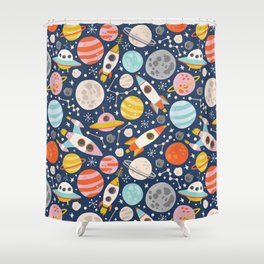 Space Shower Curtain