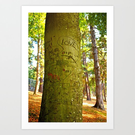 Autumn love Art Print