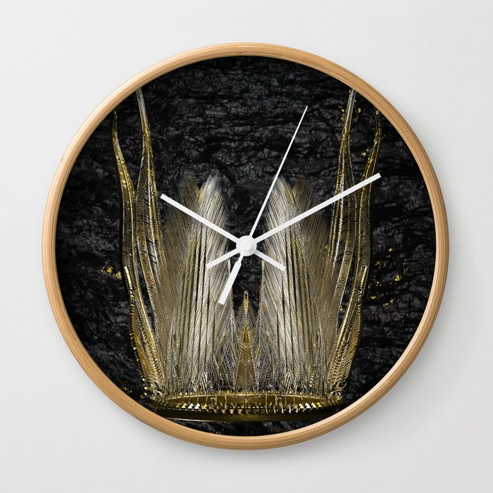 Gold Crown 9 Wall Clock