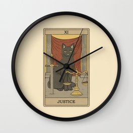 Justice - Cats Tarot Wall Clock | Witchcraft, Tarotdeck, Tarotcard, Spell, Cats, Witches, Drawing, Pet, Animal, Fortune 