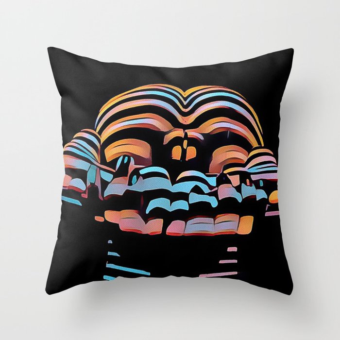 1333s-MAK Abstract Rearview Butt Up Pants Down Fingers in Front Throw Pillow