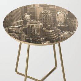 New York City Sepia  Side Table