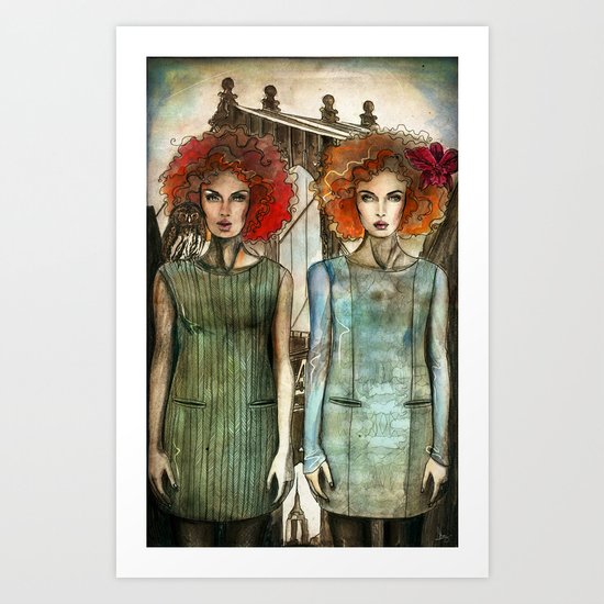 Bridge Owl Art Print