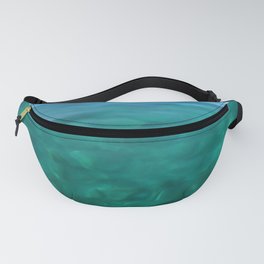 Green and Mint Ocean Ombre Abstract Art Fanny Pack