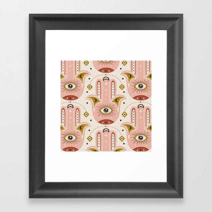 Good Fortune - Ivory Pink Framed Art Print