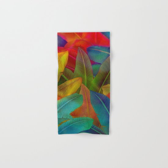 Exotic Leaf Pattern Hand & Bath Towel