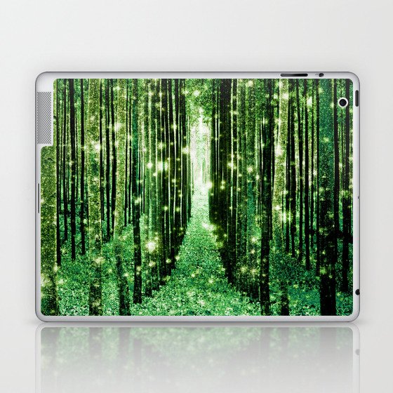 Magical Forest Green Elegance Laptop & iPad Skin