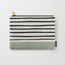 Sage Green x Stripes Carry-All Pouch