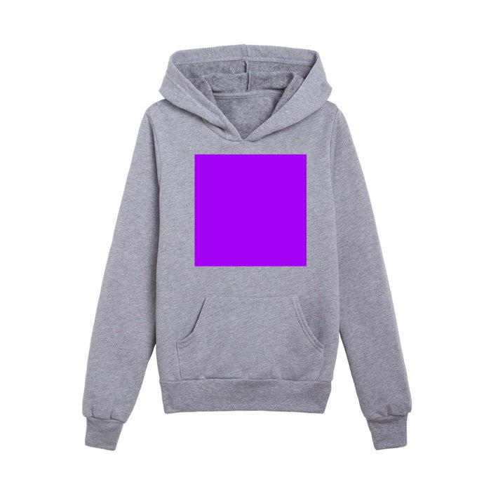 Modern neon purple trendy colors Kids Pullover Hoodie by Pink