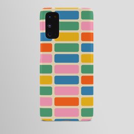 Color Grid Colorful Retro Modern Geometric Pattern in Rainbow Pop Colors Android Case