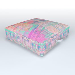 Totem Cabin Abstract - Pastel Outdoor Floor Cushion