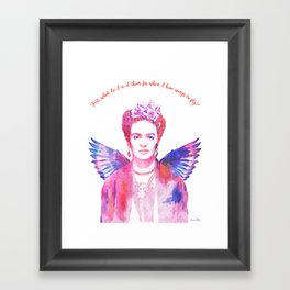 Winged Frida Framed Art Print