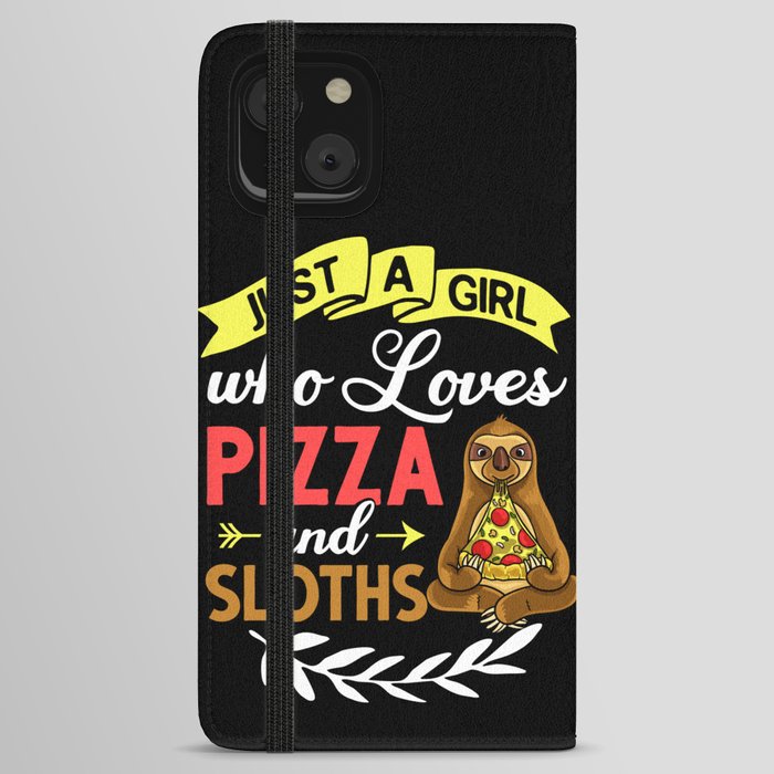 Sloth Eating Pizza Delivery Pizzeria Italian iPhone Wallet Case