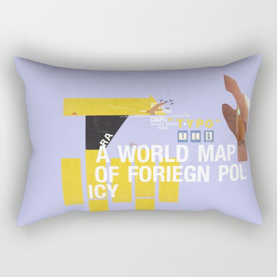A World Map of Foreign Policy (book jacket cover) Rectangular Pillow