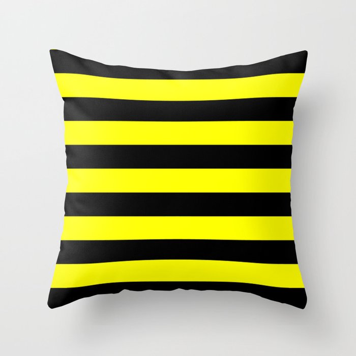 Black and top yellow throw pillows
