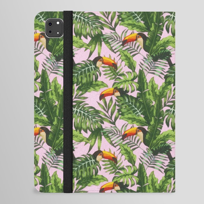 Exotic Tropical Bird Jungle Foliage iPad Folio Case