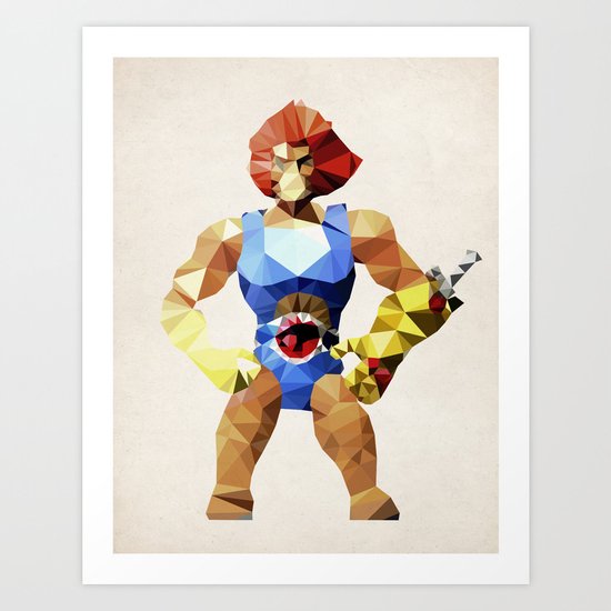 Polygon Heroes - Lion-O Art Print
