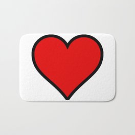 Bold Red Heart Shape Valentine Digital Illustration, Minimal Art Bath Mat | Graphicdesign, Heartshapes, Pop Art, Red, Valentine, Concept, Simple, Redheart, Boldredheart, Heartshape 
