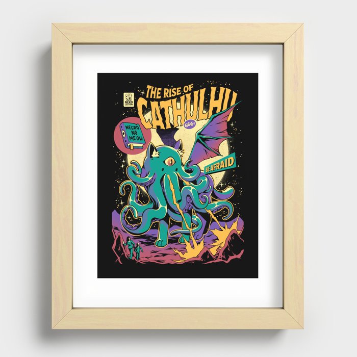 Rise of Cathulhu Recessed Framed Print