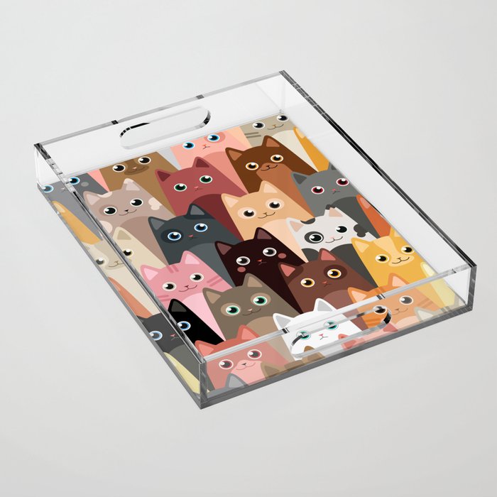 Cats Pattern Acrylic Tray