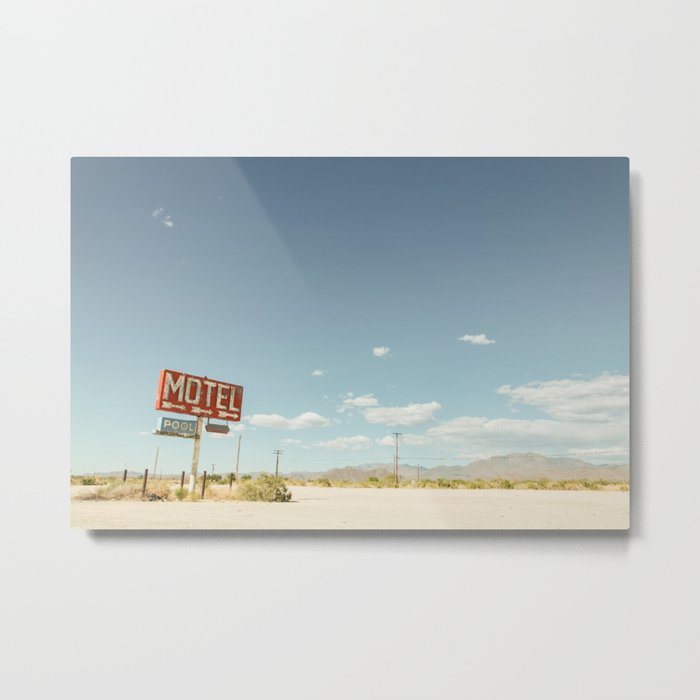 Desert Motel & Pool Sign Metal Print
