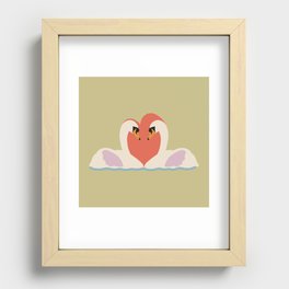 Swan love Recessed Framed Print