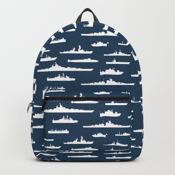 Battleship // Navy Blue Backpack