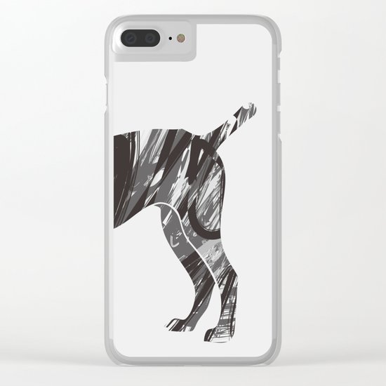black dog Clear iPhone Case