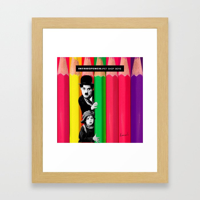 INTROSPENCIL / Pet Shop Boys - Introspective - The Kid Chaplin - Digital Illustration - Pop Art Framed Art Print