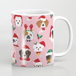 Christmas Dog Pattern Illustration Mug