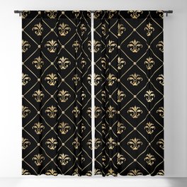 Beautiful Black and Gold Fairy Design Pattern Blackout Curtain