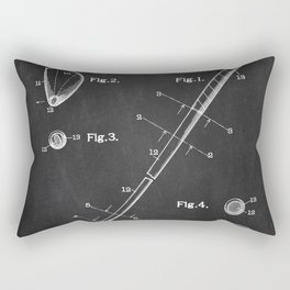 Golf Club chalkboard patent Rectangular Pillow