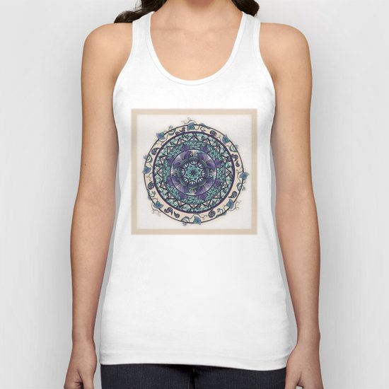 Morning Mist Mandala Unisex Tank Top