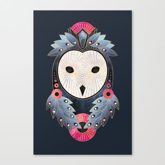 Owl 1 - Dark Canvas Print