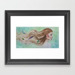 chasing after the wind Framed Art Print