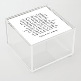 Ralph Waldo Emerson Quote, This Is My Wish For You, Motivational Quote, Acrylic Box