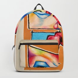 colorful abstract face Backpack