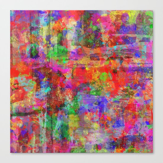 Vibrant Chaos - Mixed Colour Abstract Canvas Print