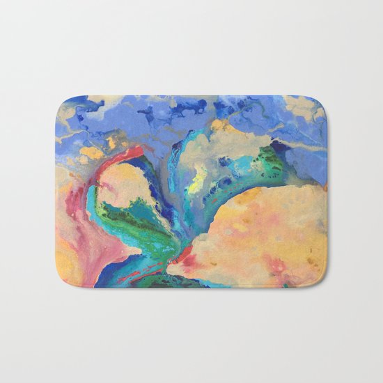 Watercolor Series (Exploding Flower) Bath Mat