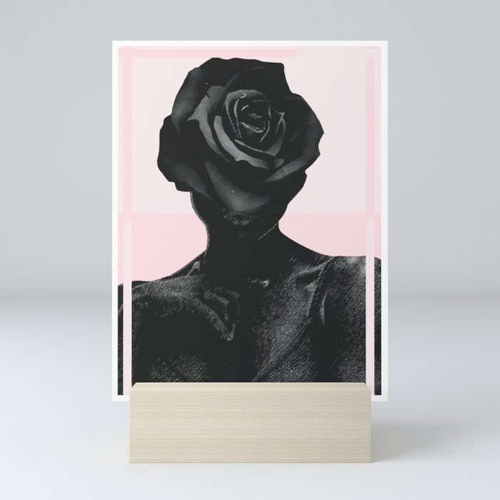 Black rose Mini Art Print