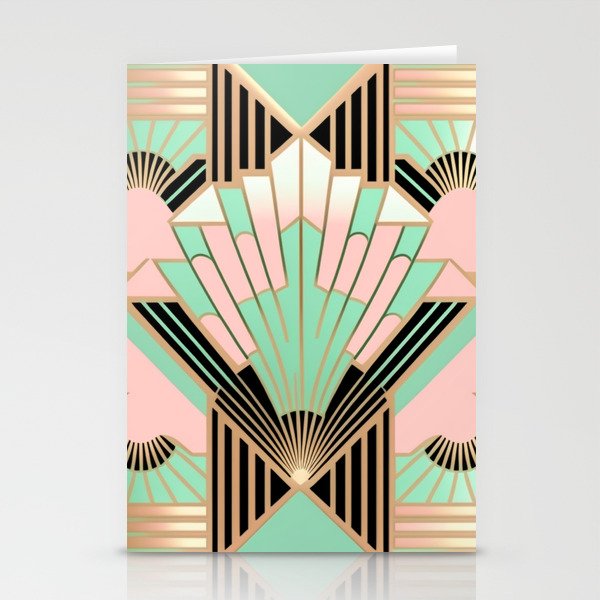 Art Deco Glam Luxe Pattern 2 Stationery Cards
