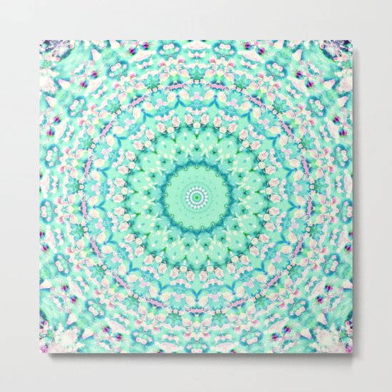 ARABESQUE SPRING MINT Metal Print