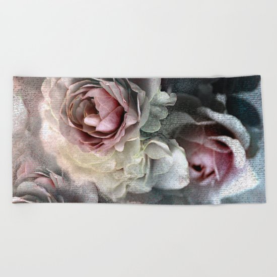 Vintage roses(7). Beach Towel