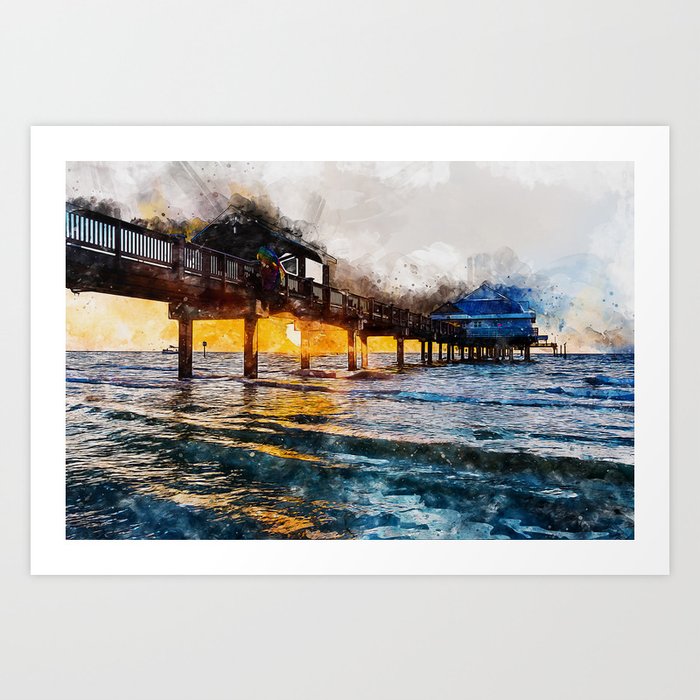 Pier 60, Clearwater Beach Art Print by AM Fine Art Prints | Society6