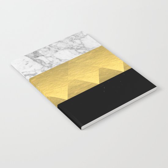 Stacked - gold foil black and marble cell phone case golden urban minimal retro modern city hipster Notebook