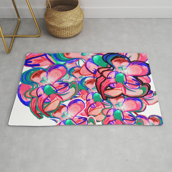 What's the Story, Morning Glory? Simple Fiction Rug