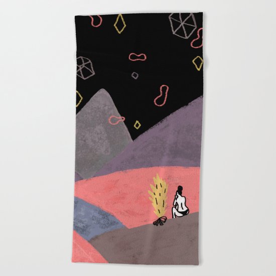 Mountain Girl Beach Towel